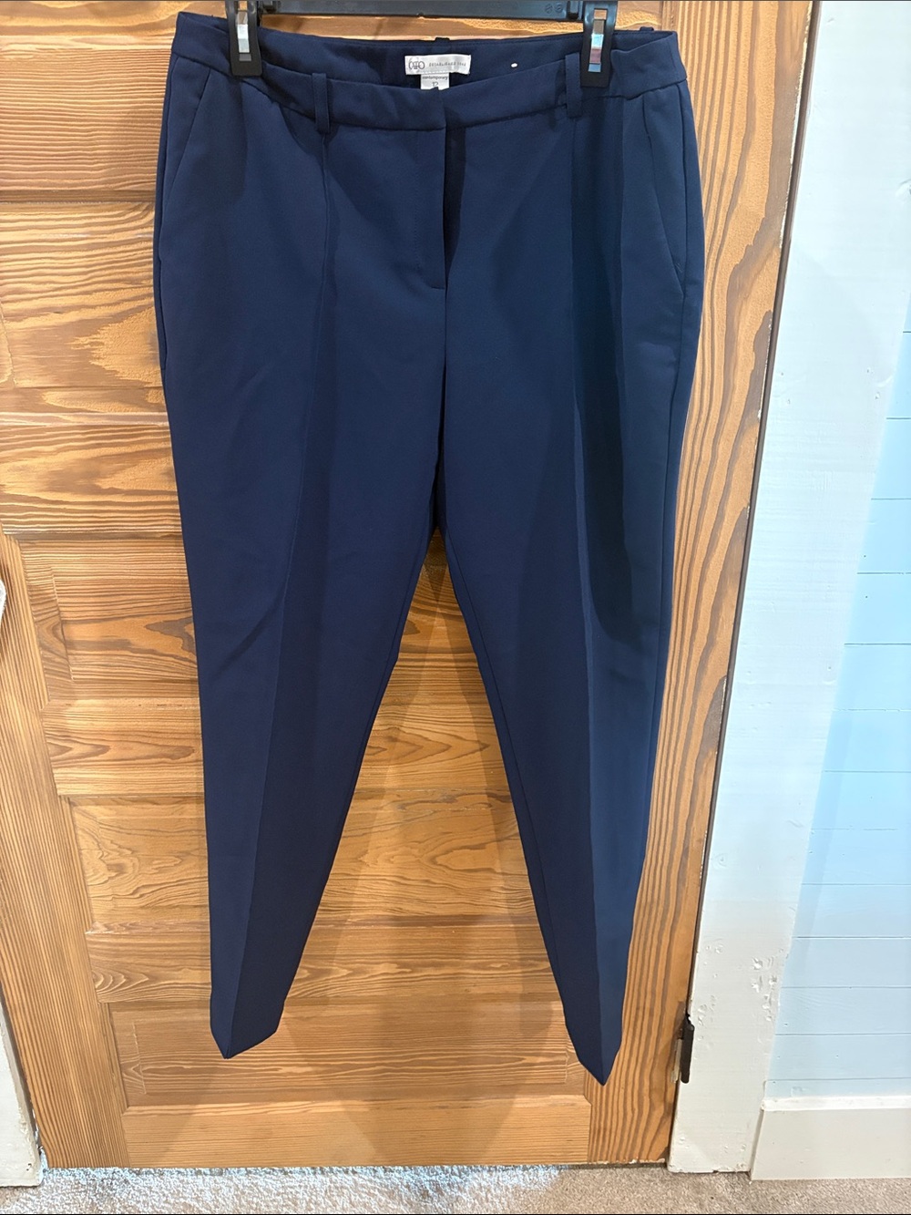 Catos Navy Straight-Leg Tailored Dress Pants